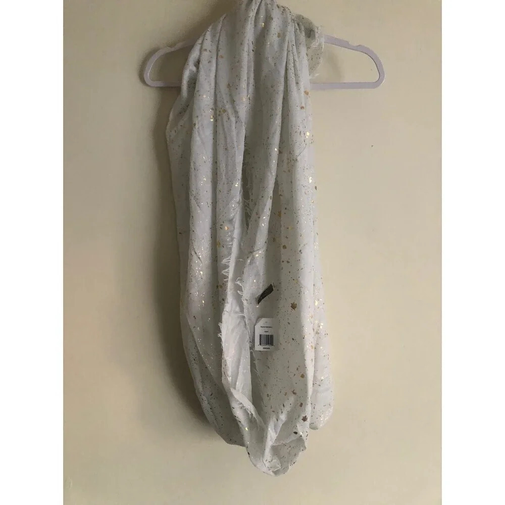 D&Y Women’s Scarf metallic gold Dots